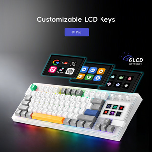 MiraBox����K1Pro�Cе�I�PLCD�Զ��x�갴�I͸���stream deck