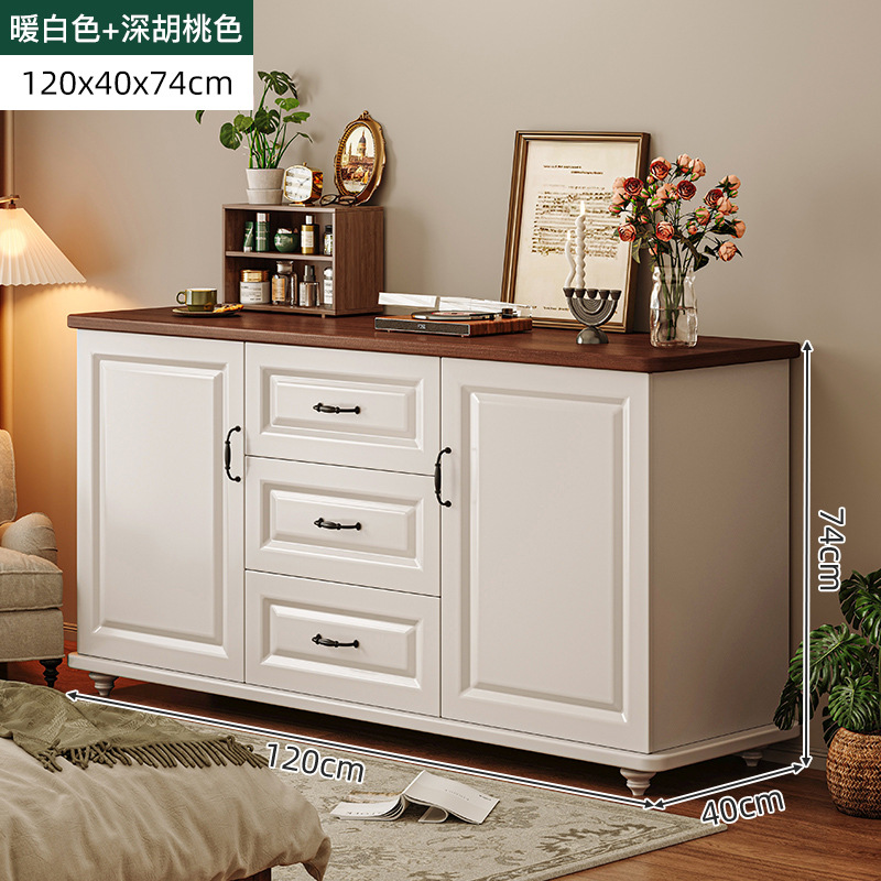 Gabinete de TV Gabinete de almacenamiento de estilo americano sala de estar hogar patas de madera maciza moderno dormitorio minimalista montado en la pared pecho de cajones gabinete de TV