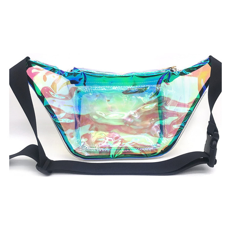 Sling Strap Type Fanny Pack Bags Type Travel Occasion Streetwear Solid Color Transparent Zipper Fanny Pack