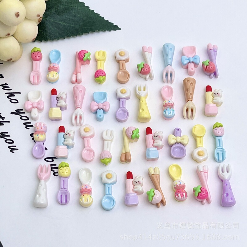 Macaron Food Toy Resin Accessories Cute Tableware Phone Case DIY Nail Art Stickers Cartoon Mini Hairpin Accessories