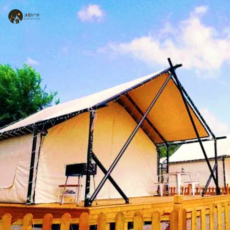 Muye acampar al aire libre poste grande carpa de doble capa campamento de hotel B & B tienda de techo fábrica a prueba de fuego y moho