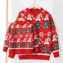 儿童圣诞毛衣女童套头2022年针织男童新款圣诞树冬季圆领打底衫