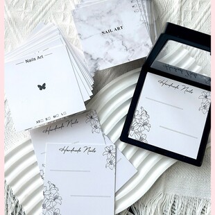 High-end simple wearing nail paper card nail art card matching suspension box packaging nail art model card nail storage card