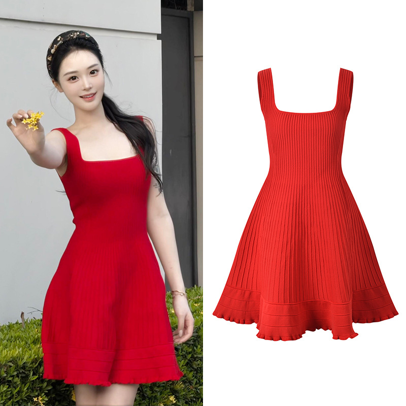 Summer red fitted brace