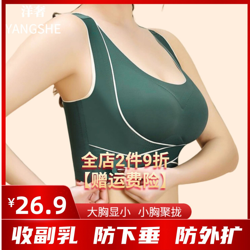 Luxurious Lingerie Front-Closure Bra for Large Busts, Enhancing Small Beautiful Back, Side Breast Support, Anti-Sagging, Flagship Store Skin Tone