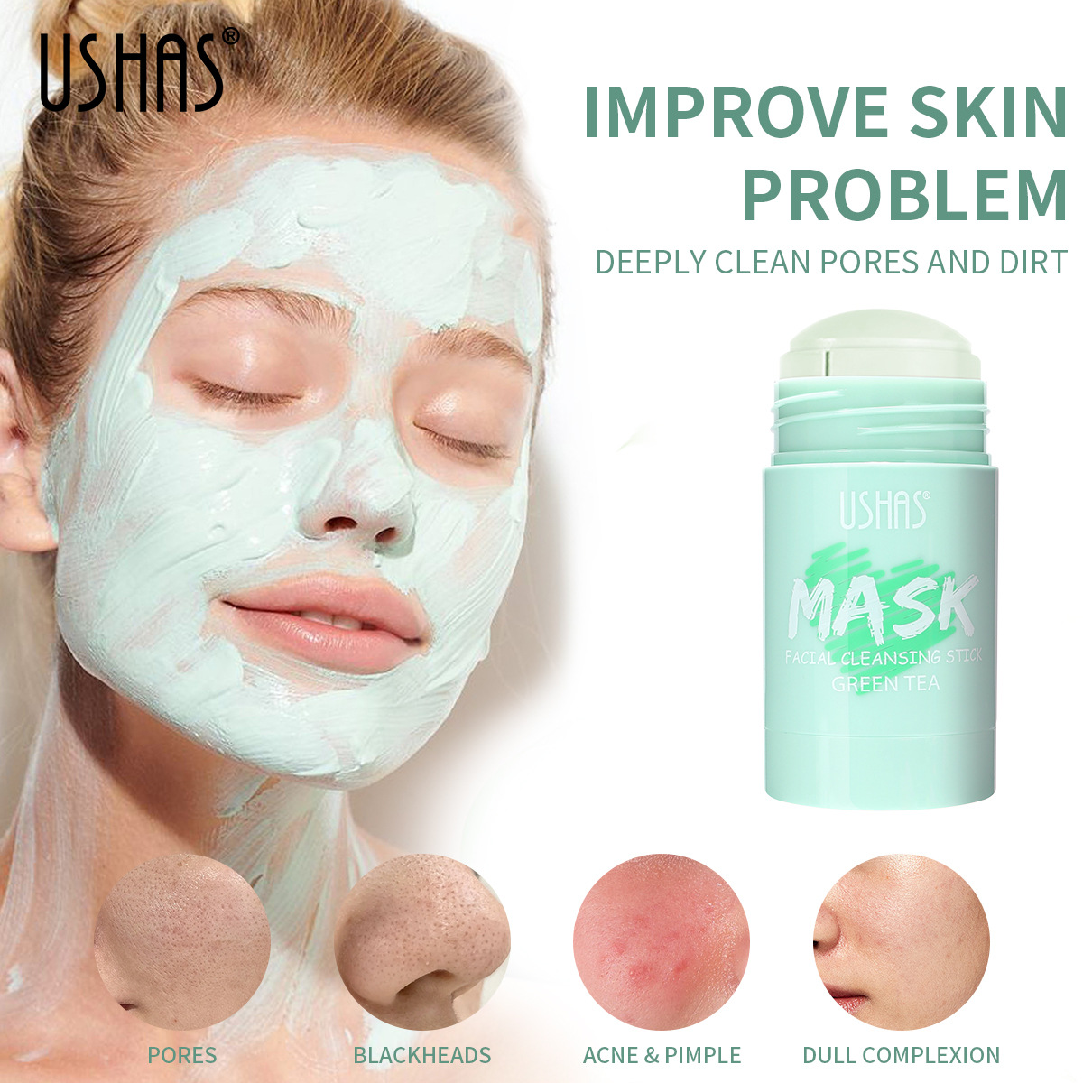 USHAS transfronteriza en stock palo de máscara de maquillaje