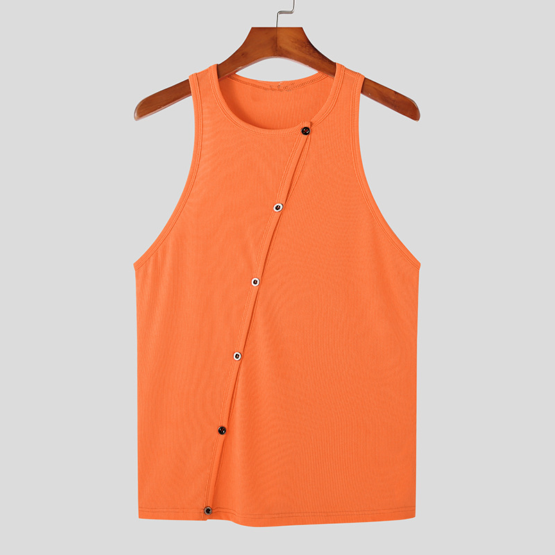 Men's Solid Color Racerback Tank Tops Men's Clothing display picture 6