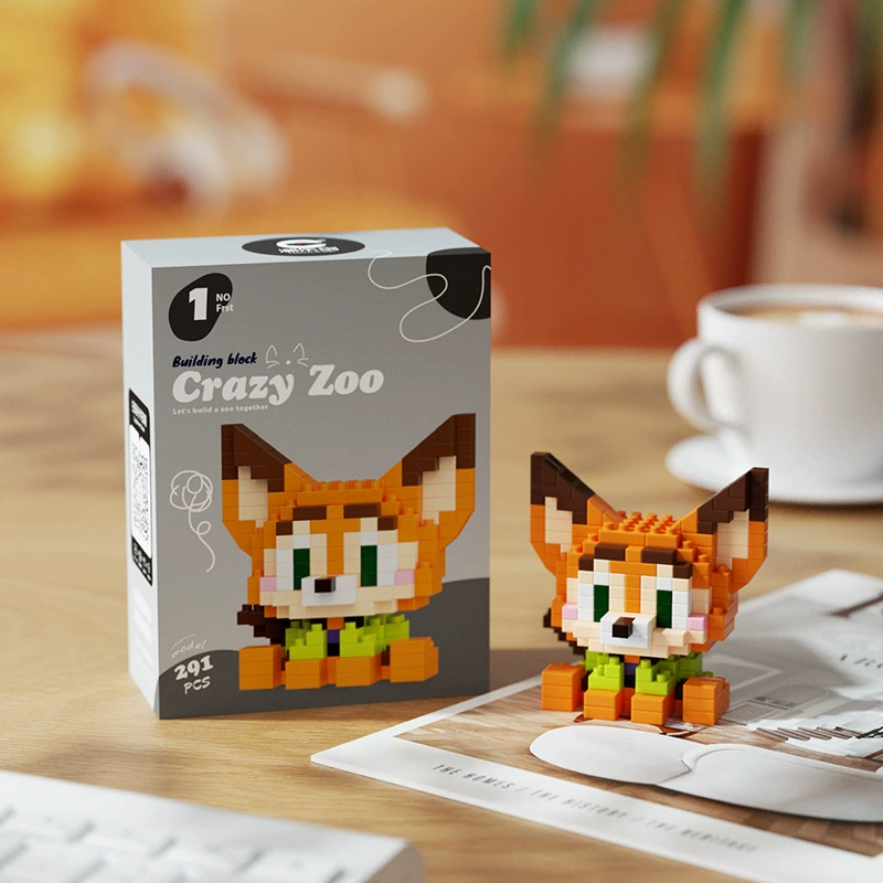 潮乐创 Cartoon doll, constructor, animal model, table minifigure
