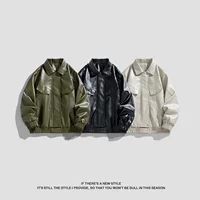 Новый стиль пальто для молодых студентов PU кожаное пальто для мужчин с отворотом автомобильный костюм гоночная куртка куртка кожаная одежда для мужчин