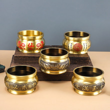 黄铜香炉摆件家用室内上香供佛香火炉心经香炉香薰炉铜工艺品摆件