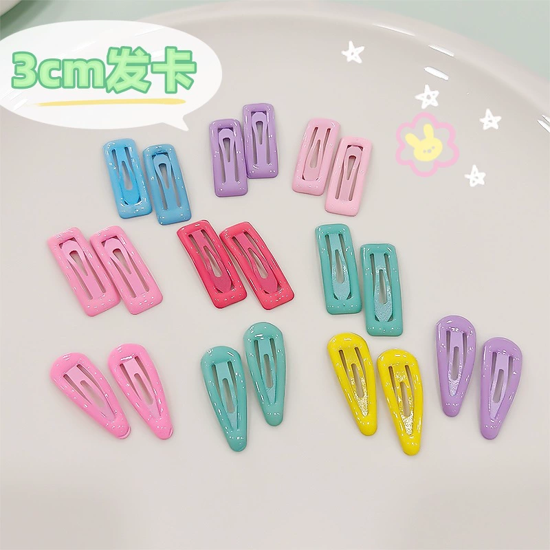 3cm мини-заколка для волос допамин капель для волос для детей милые минималистичные аксессуары для волос цветной блестящий bb-клип головной убор