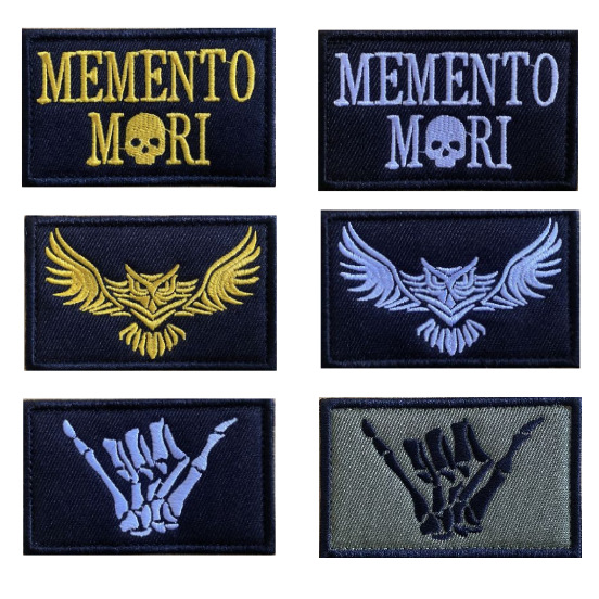 百灵鱼3d刺绣花布贴魔术刺绣徽章亚马逊包配刺绣花布贴胸条臂章魔