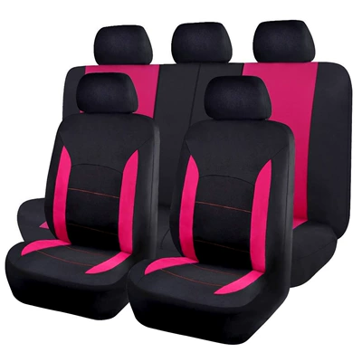 Seat cushion, seat cover hot selling polyester mesh car - rose-red-9-piece-set