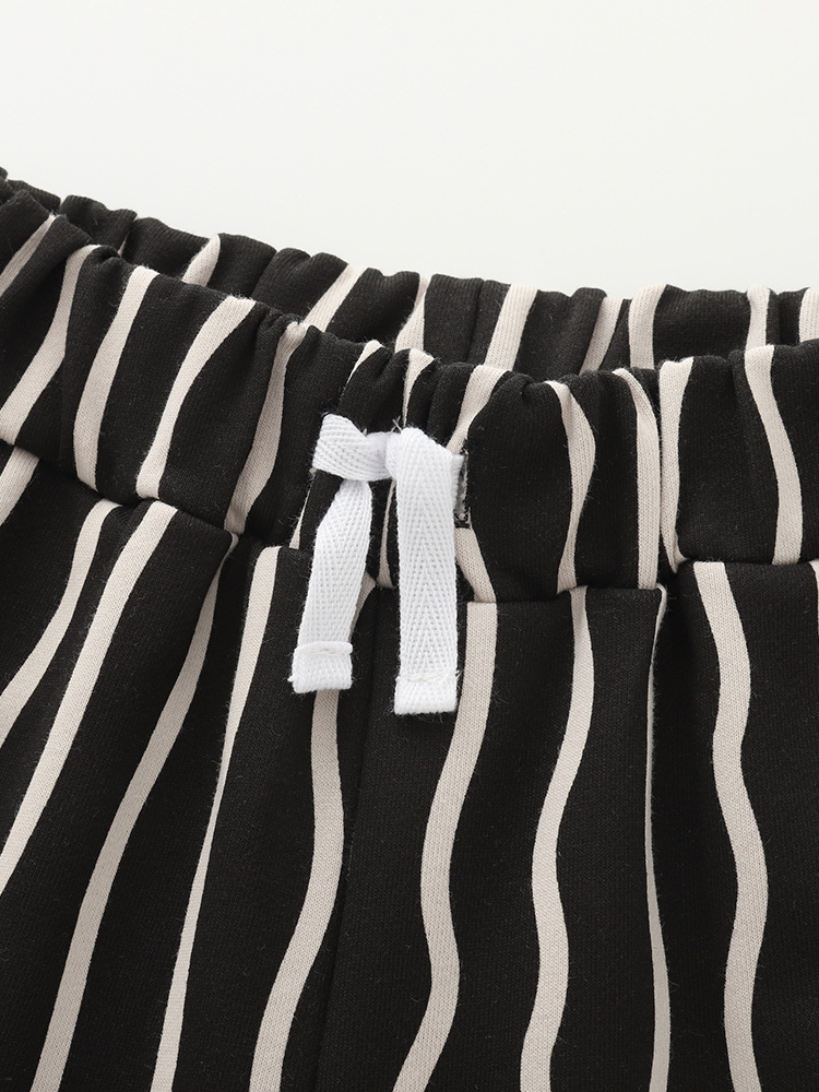 Malwee transfronterizo niños pantalones casuales verticales de verano nuevos pantalones de cintura elástica de niños europeos y estadounidenses ropa infantil image 3