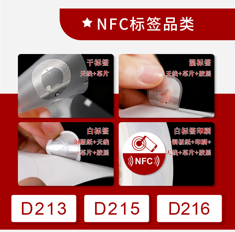 厂家直销直径25mm N213白标 高频rfid电子标签 铜版纸标签 可印刷-阿里巴巴