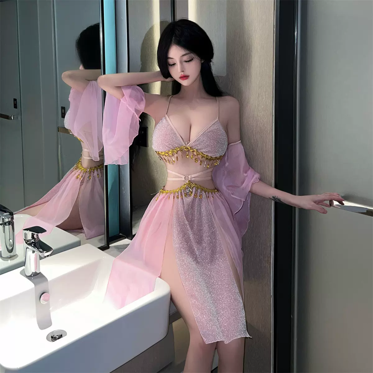 夜生活新中国风国潮古风异域风情敦煌飞天舞蹈服装情趣内衣汉服