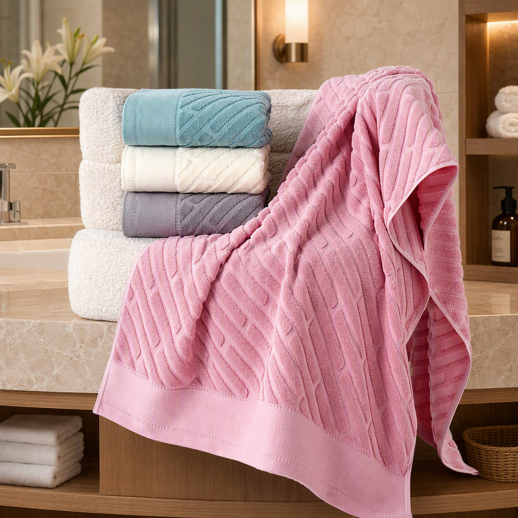 Cross-Border Pure Cotton Bath Towels, Soft, Absorbent, Lint-Free, Extra Large and Thick, 100% Cotton, Class A, for Home and Hotel Use, Wholesale