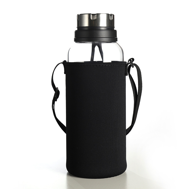 Gran capacidad de una sola capa de vidrio de separación de té al aire libre taza de agua deportiva resistente a altas temperaturas portátil taza de té al por mayor