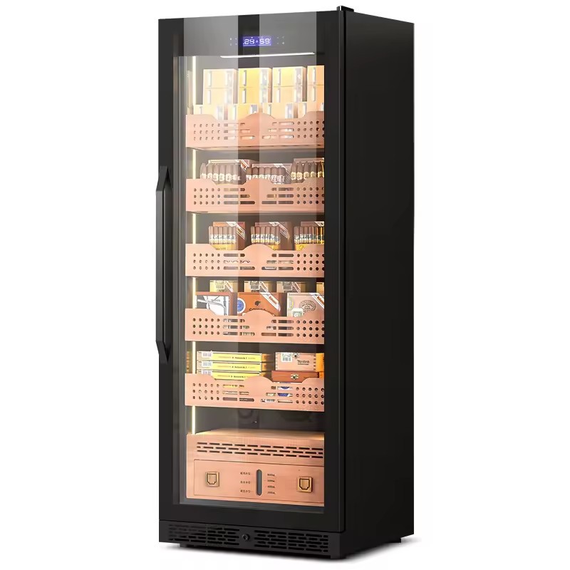 308L constant temperature and humidity cigar cabinet, with adjustable temperature and humidity settings for cigar storage