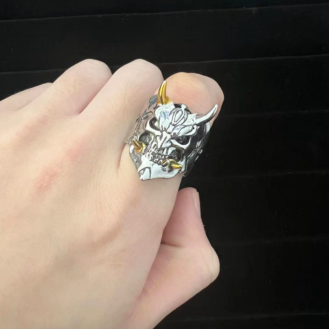 Adjustable Ring Size 1 Piece Quantity Retro Punk Ghost Alloy Plating Halloween Men'S Open Rings