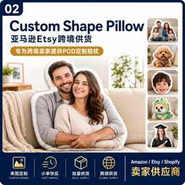 Custom Shape Pillow异形抱枕亚马逊Etsy跨境供货加logo定做靠枕