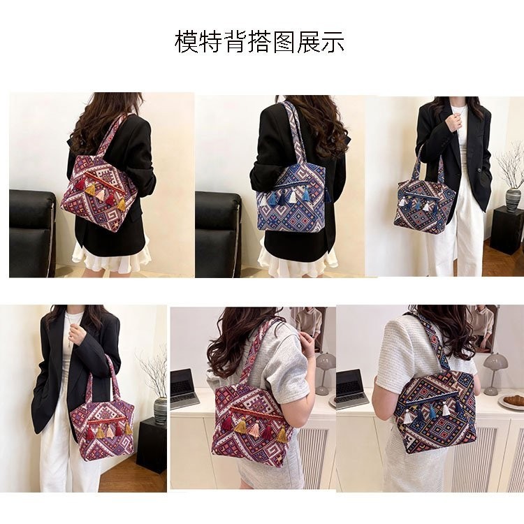 2026 moda nacional estilo flujo bolso de hombro popular nuevo bolso de viaje bolso de estilo chino bolso de mujer moda image 3
