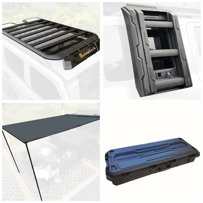 Roof rack – luggage box, off-road modification - sports-modelroof-platform-ladder-1-tactical-box-side-tent-free-noise-reducing-spoiler-no-need-to-drill-holes