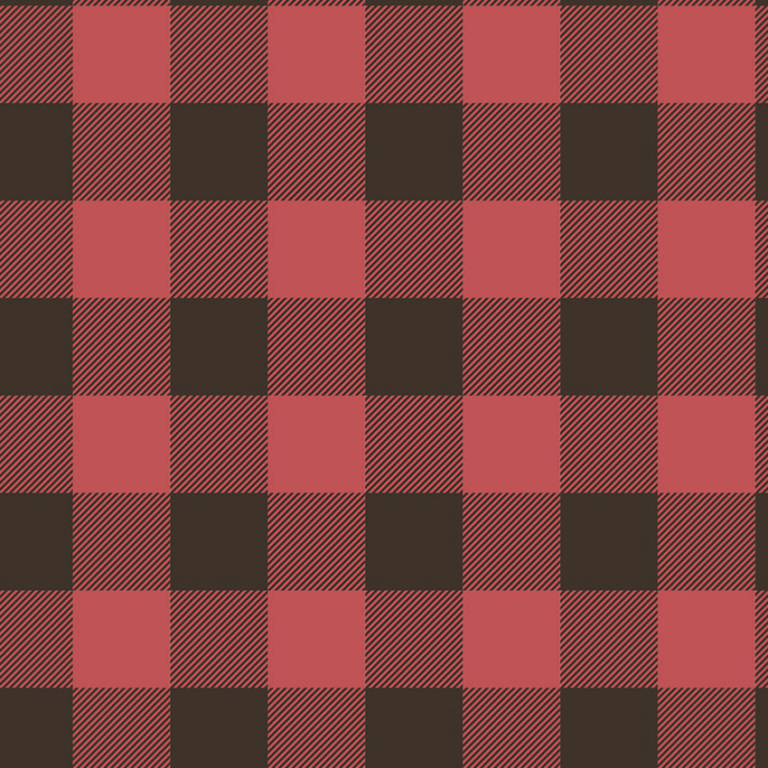 빨간색과 검은색 큰 격자; 50*70CM