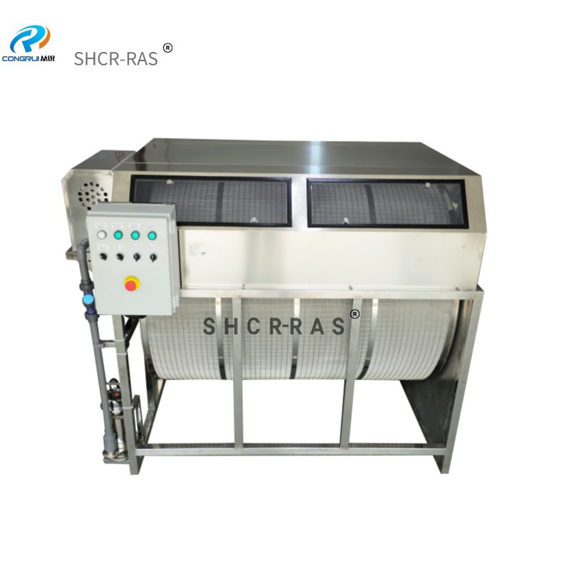 从锐新升级CR-WL150外塘养殖循环水尾水处理不锈钢开放式微滤机