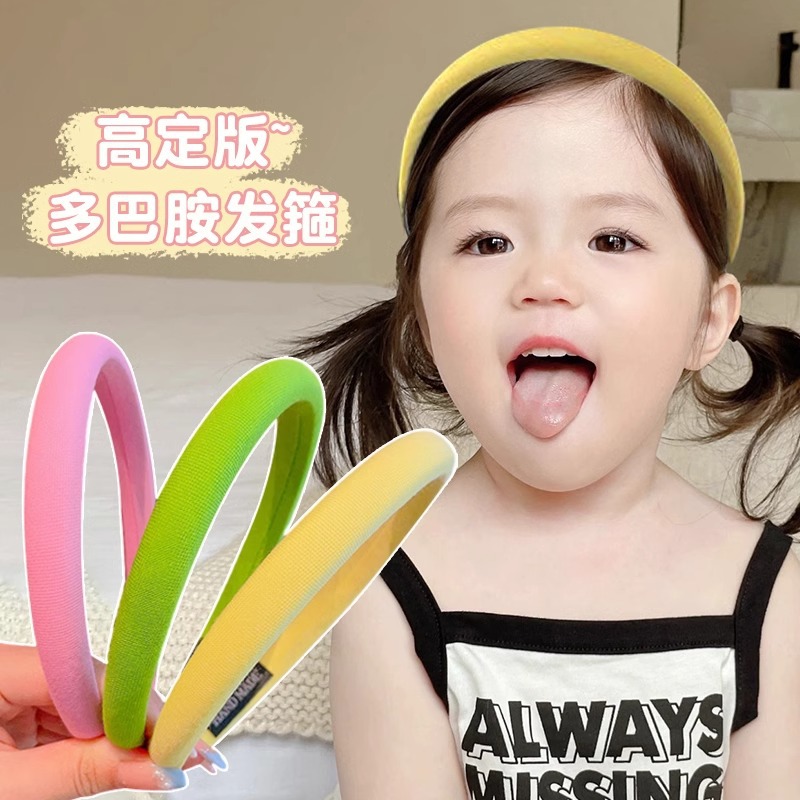 Colegio coreano estilo de color sólido bandas de cabello de chicas simple bandas de cabello delgado de presión universal tarjeta de cabello 2025 nuevo toque de cabello primavera