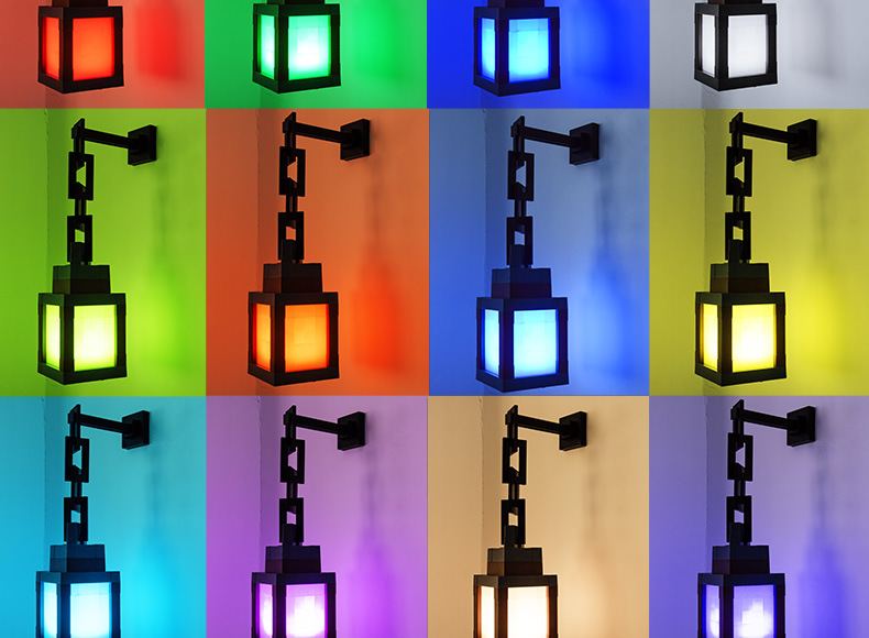 Minecraft periferik gece lambası, aynı stil piksel lamba, başucu LED atmosfer lambası, yaratıcı fener, şarj edilebilir pat lambası