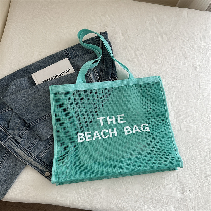 Bolsas de tela de gran capacidad bolsas de mano para salir bolsas de playa de moda natación almacenamiento de compras portátiles mujeres 2024 nuevo