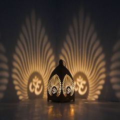 国境を越えたインドのディワリキャンドルホルダー、ディワリ万灯祭投影キャンドルホルダー、雰囲気装飾装飾品、即時発送可能