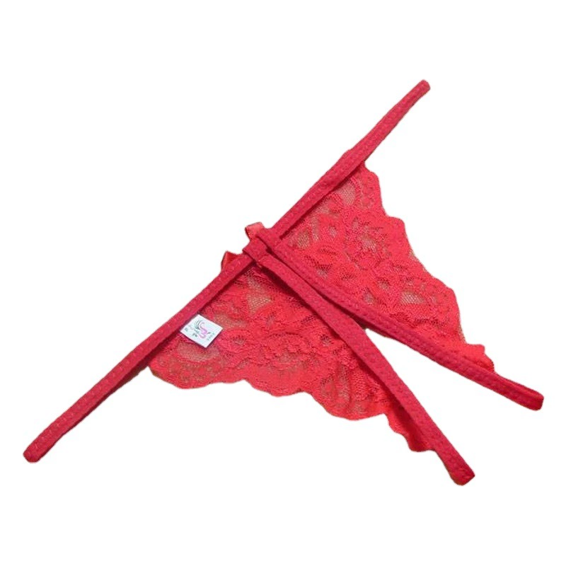 Большое количество оптовых продаж без промежности с одним бантом, забавное кружевное нижнее белье, женские сексуальные стринги, брюки больших размеров