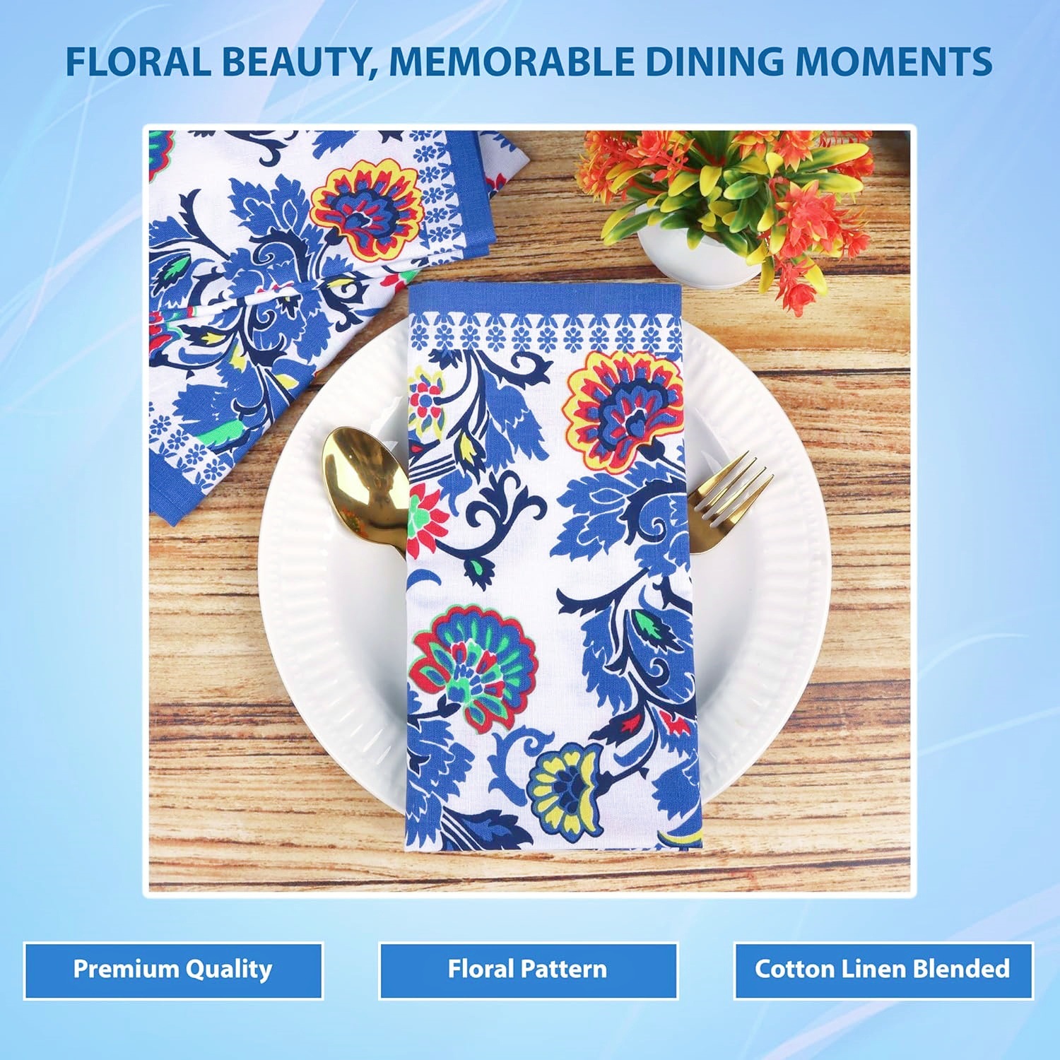 Transfronterizo servillas amazónicas algodón impresión digital fiestas de bodas decoración nacional almohadilla de mesa floral