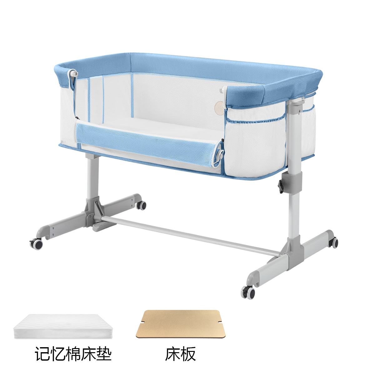 Cama de empalme para bebés, cama multifuncional BB, cama de empalme para recién nacidos, cama de cuna portátil móvil y plegable image 14
