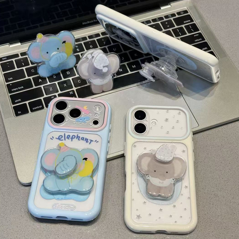 Suitable for iPhone 17/16 Pro Max, new ins-style couple elephant series phone case, Apple 15 starry sky case