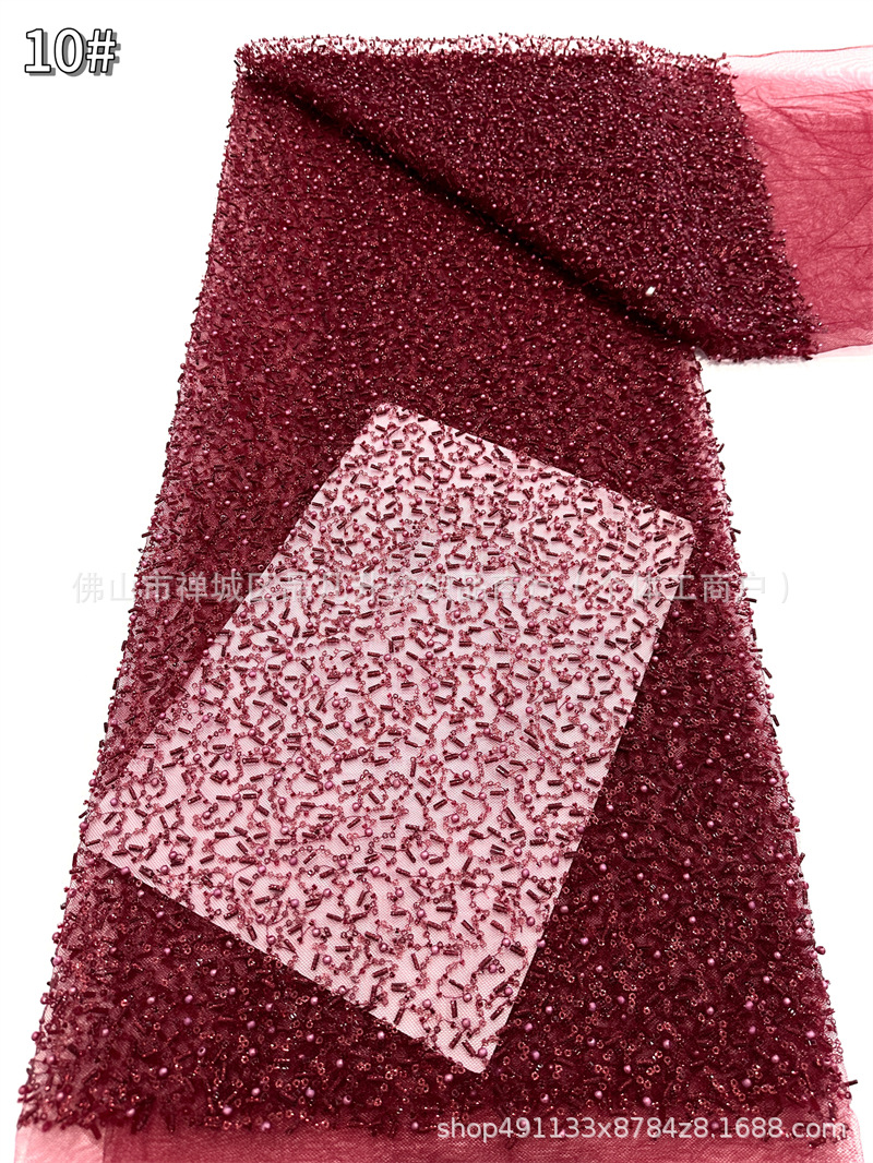 Polvo de oro rociado pieza de tubo de arroz pieza de tela bordada moda fresca vestido de moda gorra de tela de malla sequinada