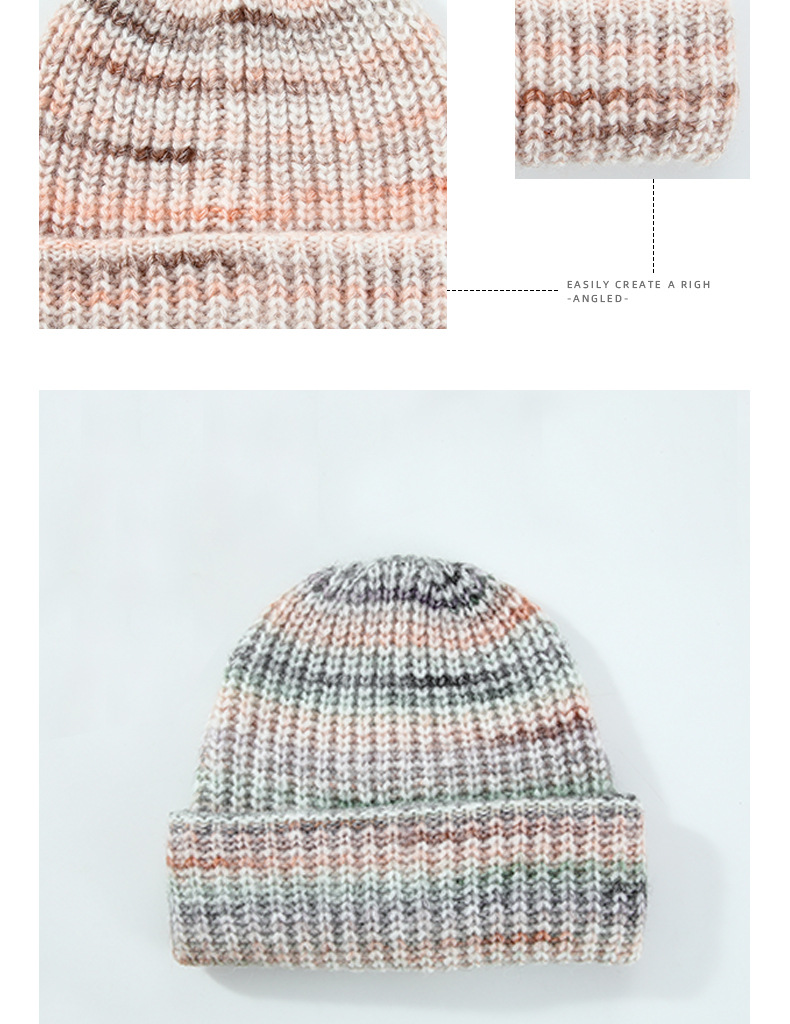 Woll gestrickt fir Fraeninselen Villfälteg waarm Hierscht a Wanter Villfaarweg Kleng Leit Gradient Geflapt Woll Kal_voghion.com