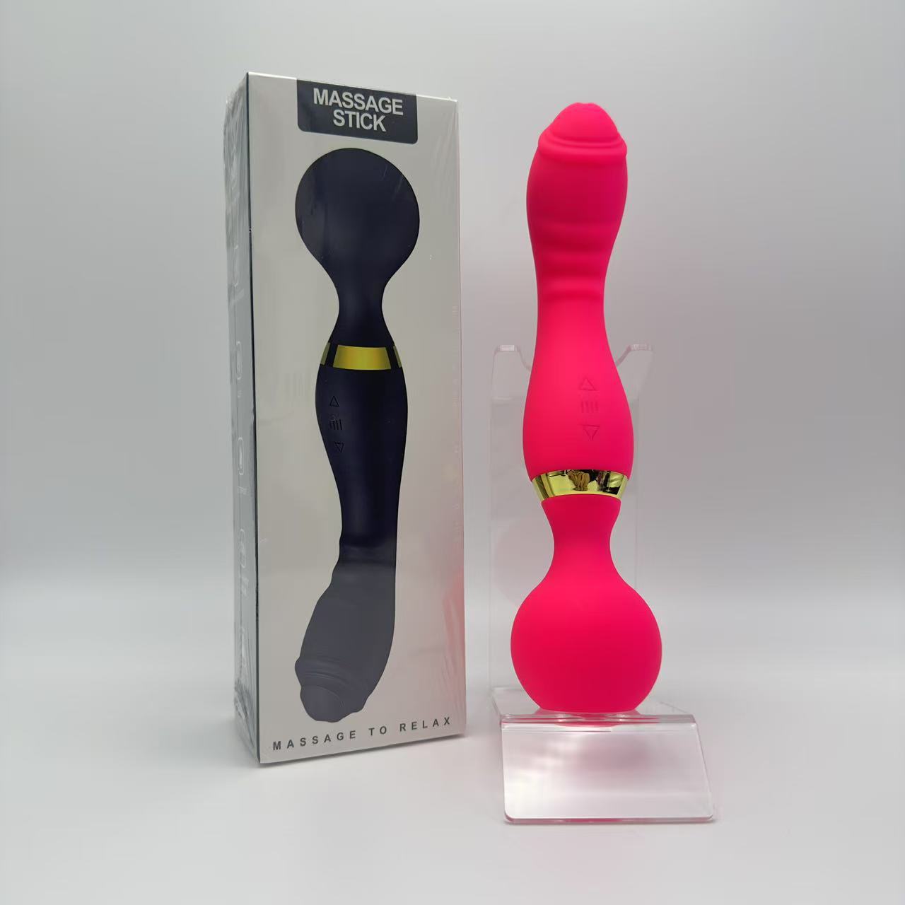 양방향 진동기(실) 로즈 레드