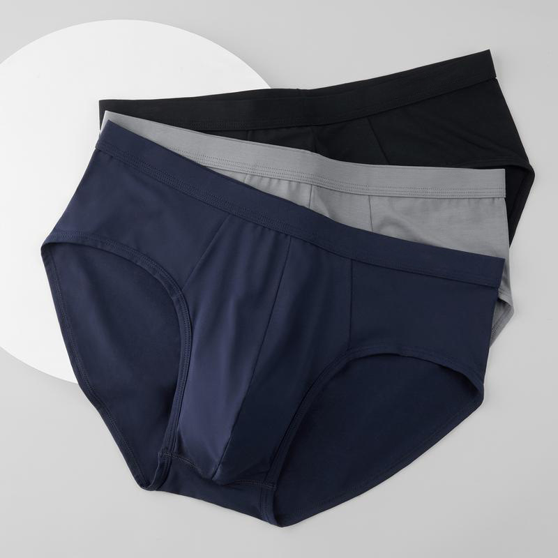 80 Modal men's briefs thin solid color seamless underwear boys waist plus size Zhongshan underwear wholesale