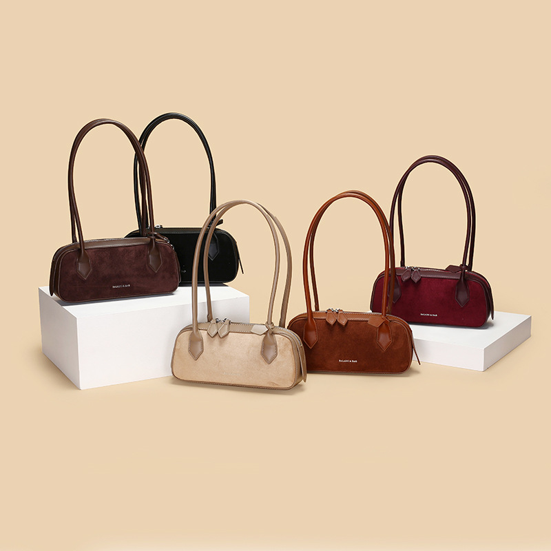 2025 New Niche French Baguette Bag Retro Elegant Underarm Bag Women's Shoulder Handbag Bgs