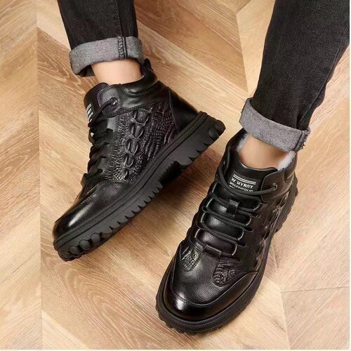 Martin boots men's winter high-top British outdoor non-slip motorcycle riding leather boots men's high-top business work boots