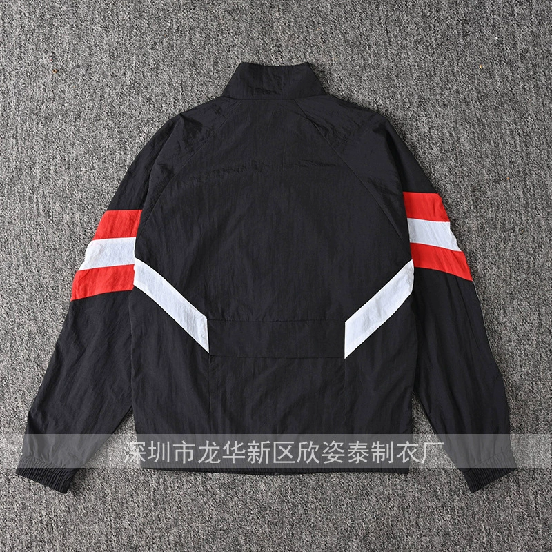 [黑曼复古足球风衣2025黑曼黑色夹克 retro Windbreaker Track Top]