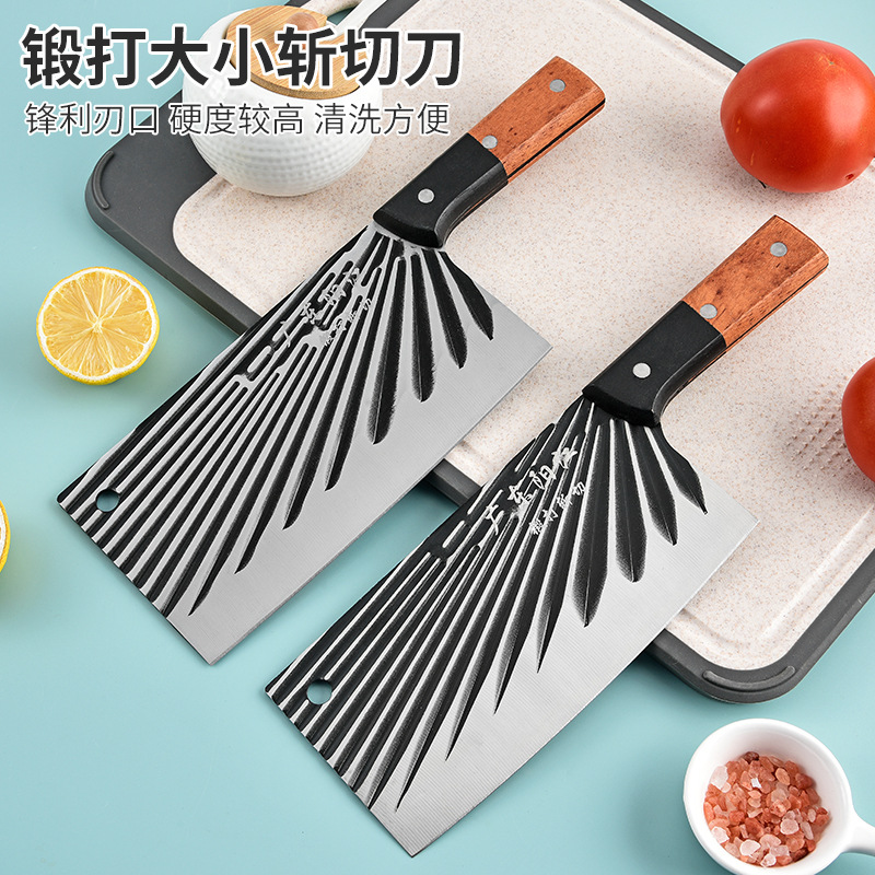 Hand-forged kitchen knife for home cooking, chef's style, dual-purpose for chopping and slicing, ultra-fast and sharp, specialized for cutting vegetables and bones