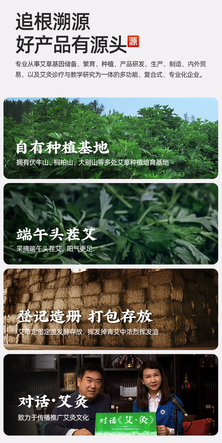 Five Year Aged Moxa Stick Ai Tiao 艾条 Pure Moxa Wool Roll for Home Warming Moxibustion Whole Body Use in use