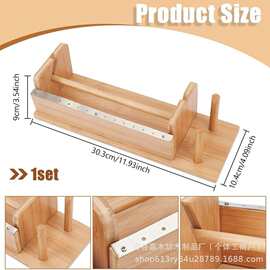 木质遮蔽胶带分配器多功能胶带架遮蔽胶带切割器胶带卷储存架