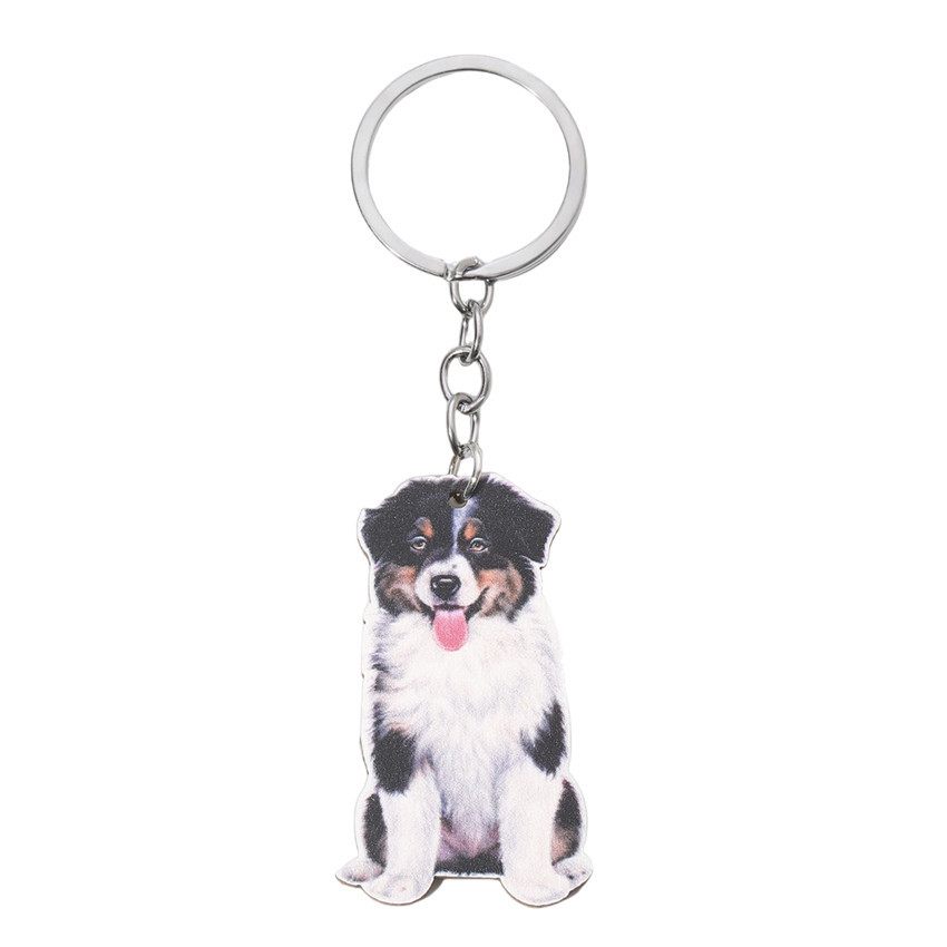 9g Weight Keychain Classification Daily Occasion Wood Material Dog Pattern Unisex Gender Cute Style Cute Dog Wood Unisex Keychain 6