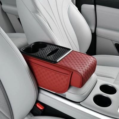 Cup Holder All-In-One, Armrest box pad - burgundy