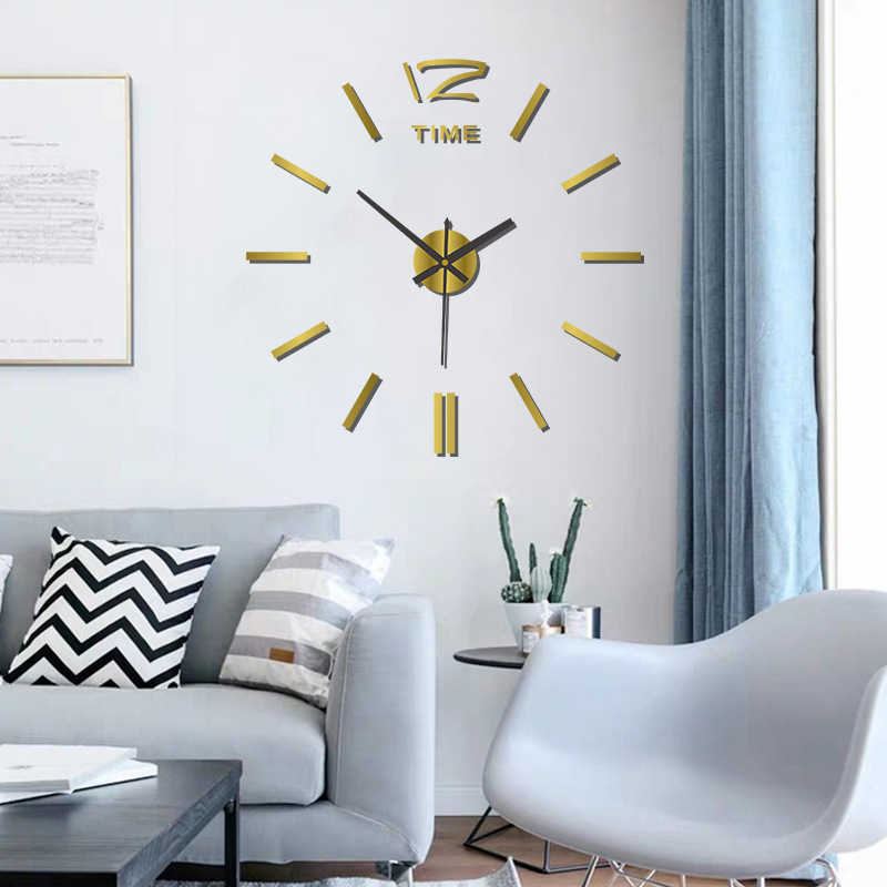 Reloj de pared DIY europeo para hogar, reloj silencioso para dormitorio, diseño creativo personalizado con acrílico luminoso